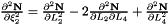 $\frac{\partial^2\mathbf{N}}{\partial \xi_2^2} = \frac{\partial^2\mathbf{N}}{\partial L_2^2}- 2\frac{\partial^2\mathbf{N}}{\partial L_2 \partial L_4}+\frac{\partial^2\mathbf{N}}{\partial L_4^2}$